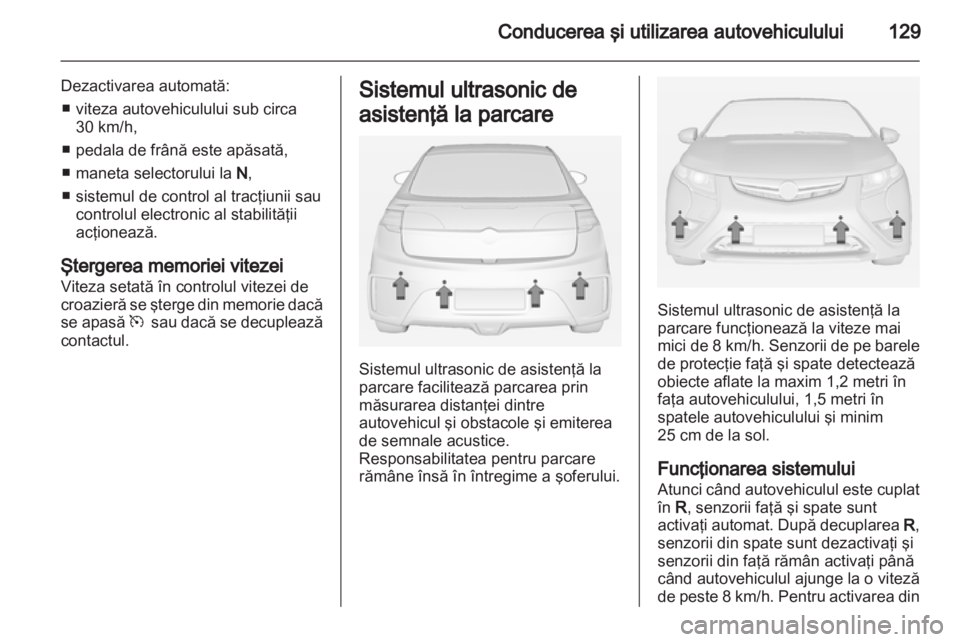 OPEL AMPERA 2012.5  Manual de utilizare (in Romanian) 