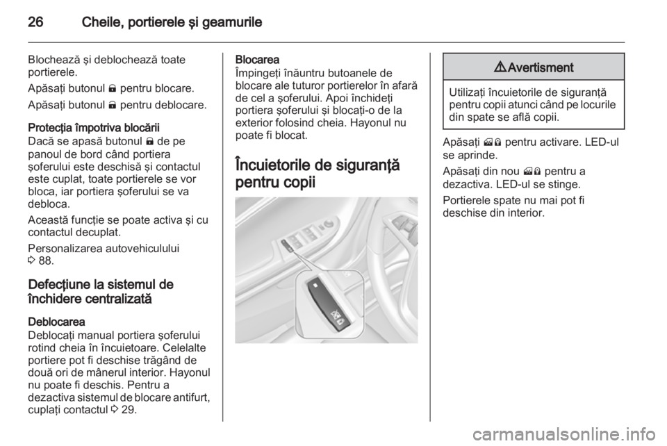 OPEL AMPERA 2012.5  Manual de utilizare (in Romanian) 