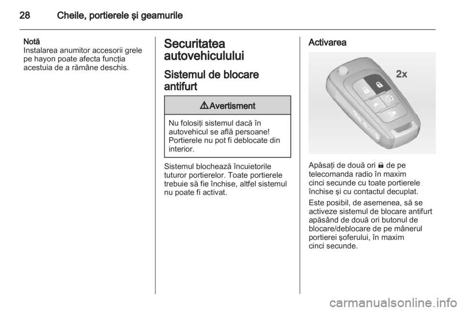 OPEL AMPERA 2012.5  Manual de utilizare (in Romanian) 