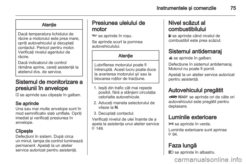 OPEL AMPERA 2012.5  Manual de utilizare (in Romanian) 