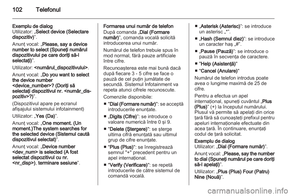OPEL AMPERA 2013  Manual pentru sistemul Infotainment (in Romanian) 