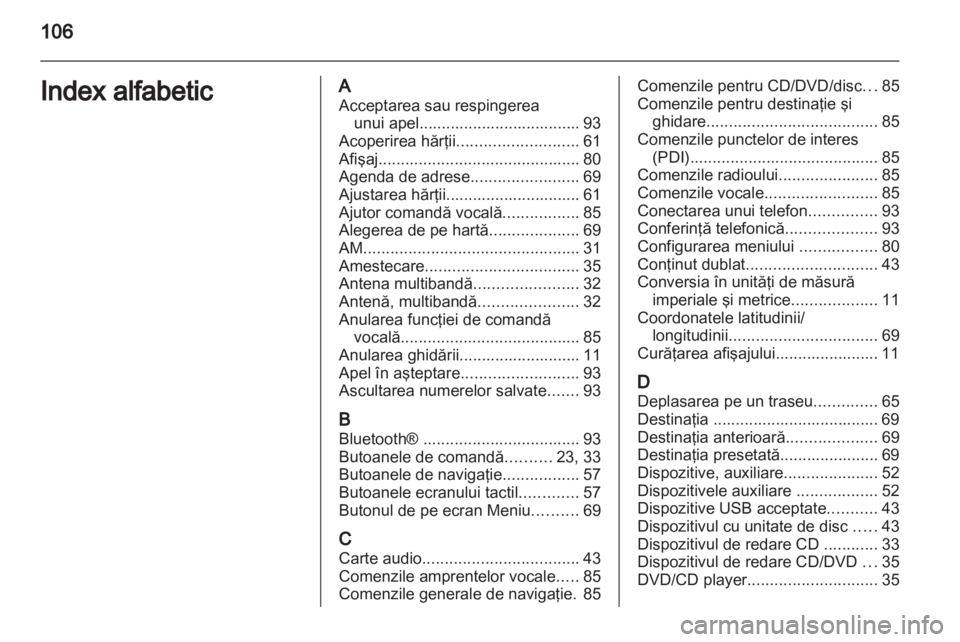 OPEL AMPERA 2013  Manual pentru sistemul Infotainment (in Romanian) 