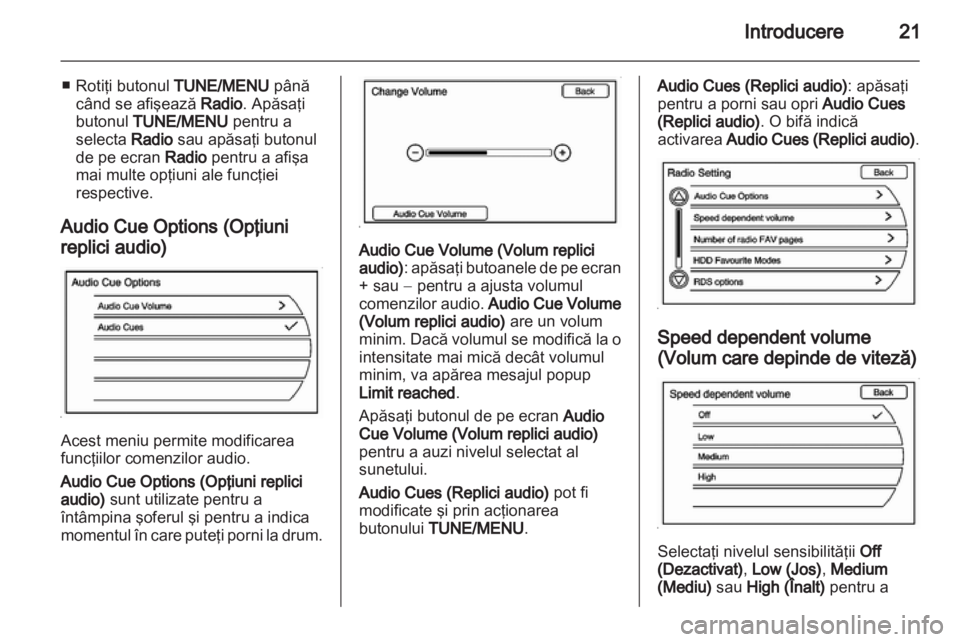 OPEL AMPERA 2013  Manual pentru sistemul Infotainment (in Romanian) 