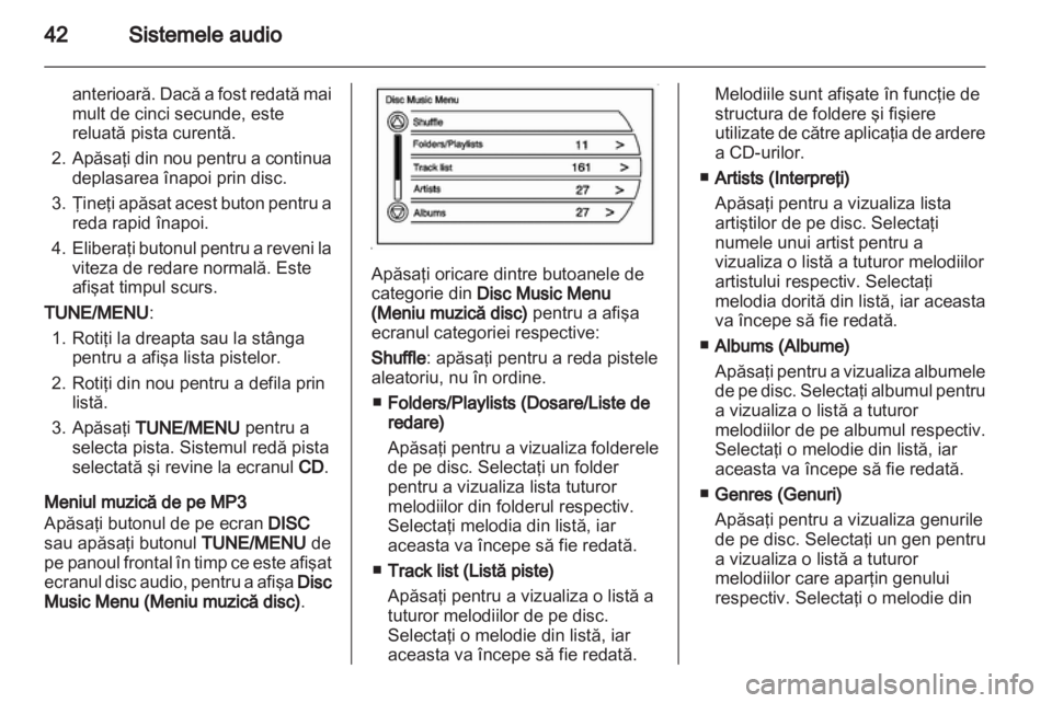 OPEL AMPERA 2013  Manual pentru sistemul Infotainment (in Romanian) 