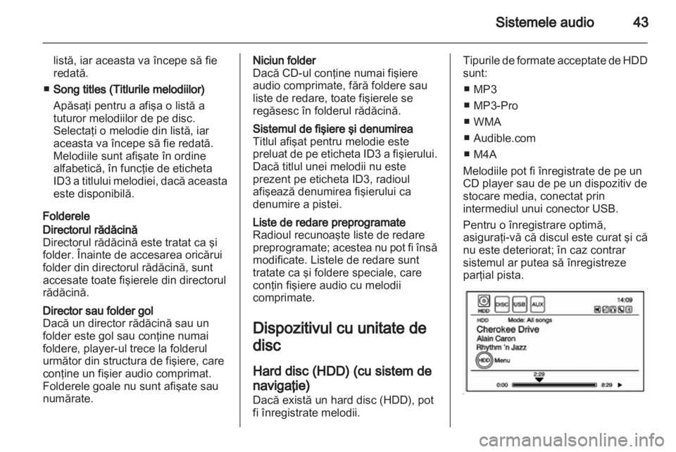 OPEL AMPERA 2013  Manual pentru sistemul Infotainment (in Romanian) 