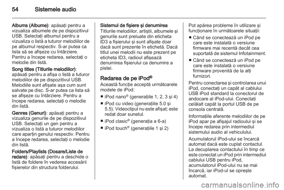 OPEL AMPERA 2013  Manual pentru sistemul Infotainment (in Romanian) 