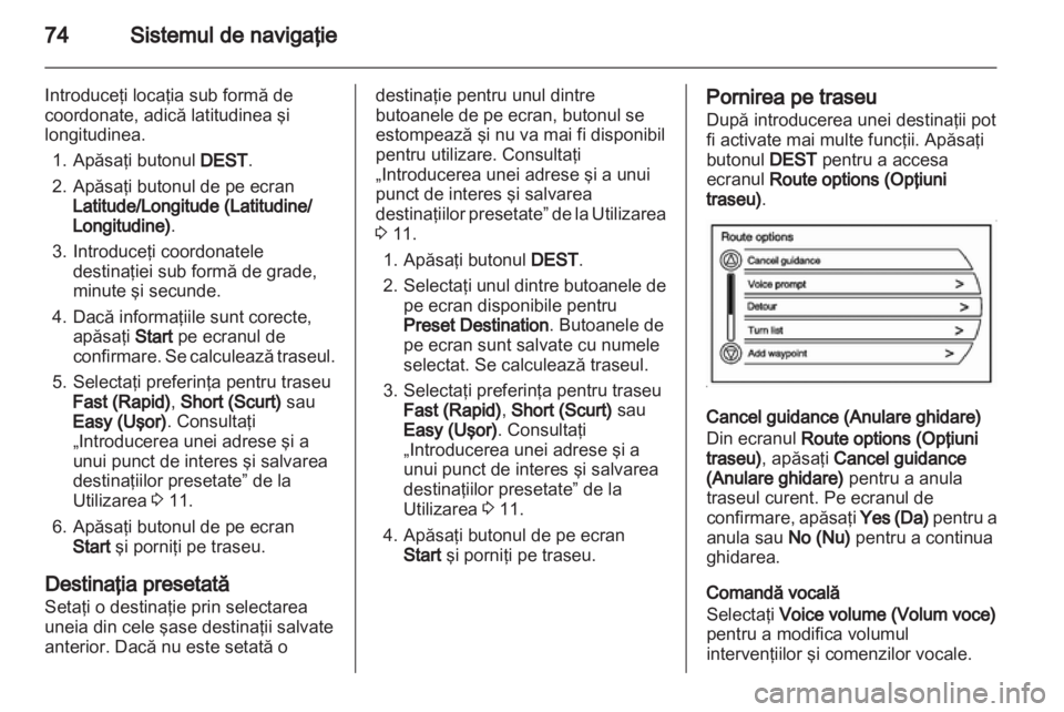 OPEL AMPERA 2013  Manual pentru sistemul Infotainment (in Romanian) 