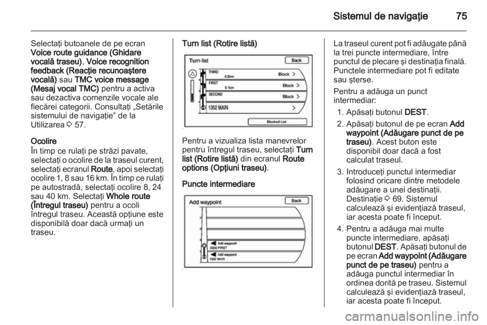 OPEL AMPERA 2013  Manual pentru sistemul Infotainment (in Romanian) 