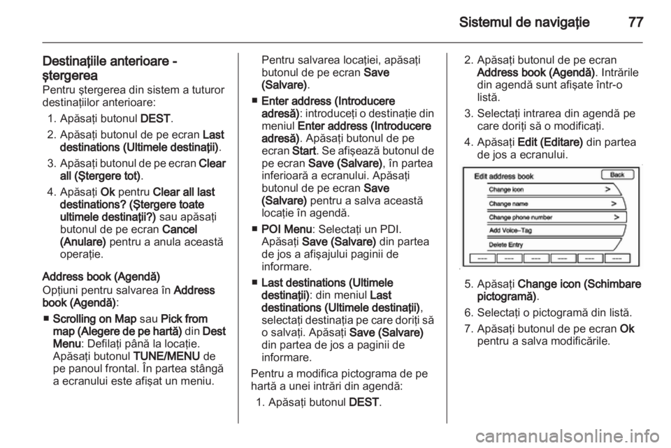 OPEL AMPERA 2013  Manual pentru sistemul Infotainment (in Romanian) 