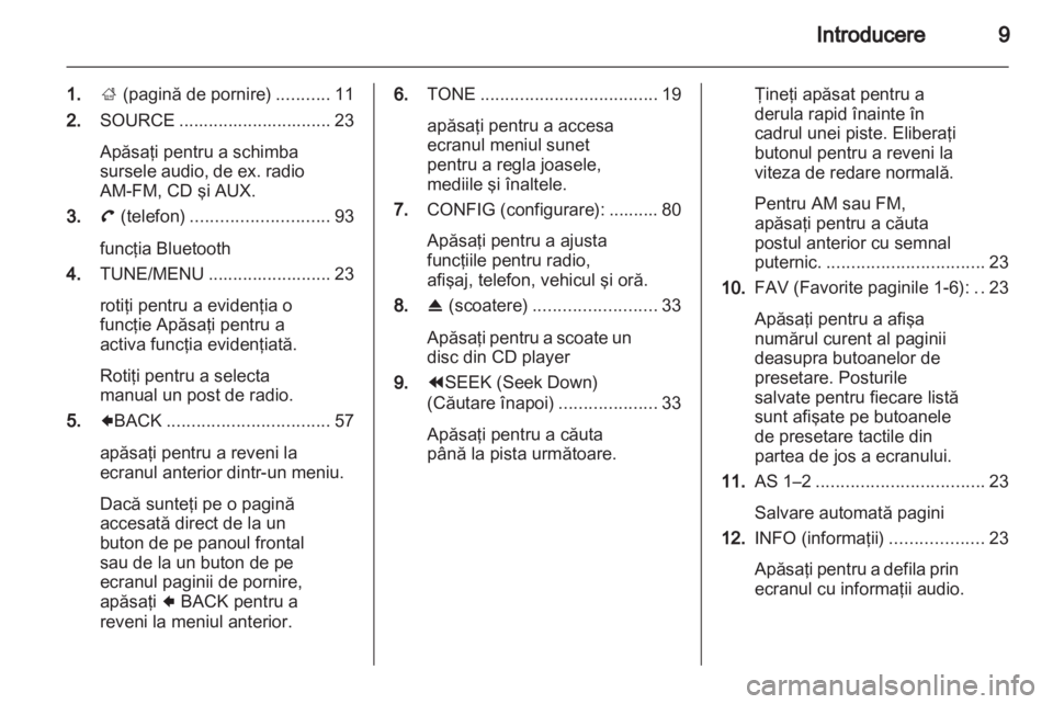 OPEL AMPERA 2013  Manual pentru sistemul Infotainment (in Romanian) 