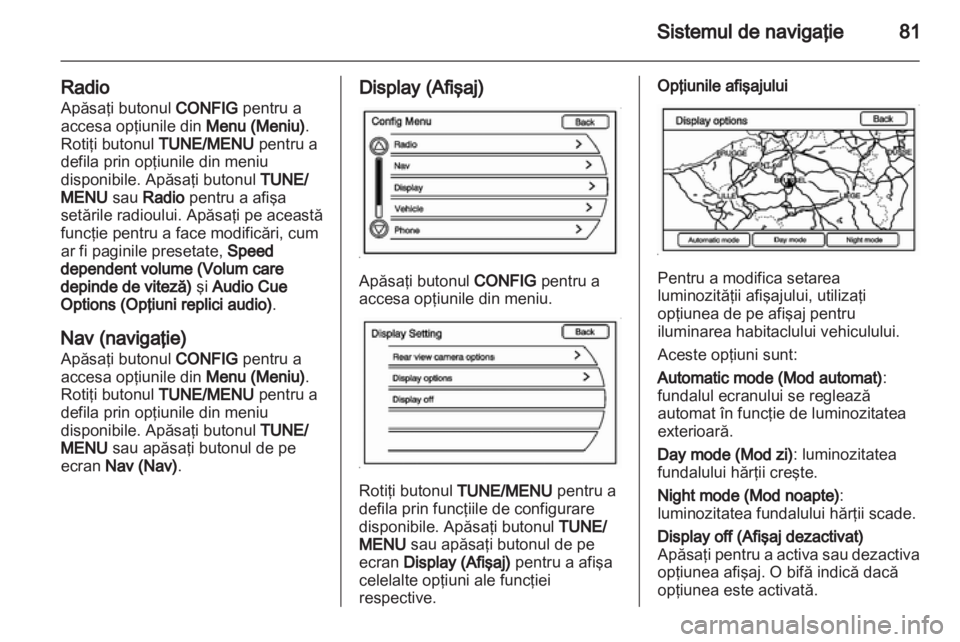 OPEL AMPERA 2013  Manual pentru sistemul Infotainment (in Romanian) 