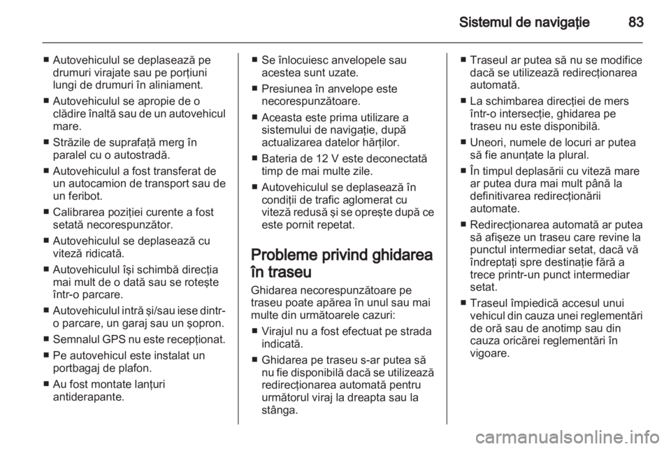 OPEL AMPERA 2013  Manual pentru sistemul Infotainment (in Romanian) 