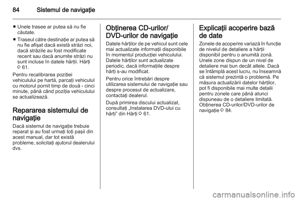 OPEL AMPERA 2013  Manual pentru sistemul Infotainment (in Romanian) 