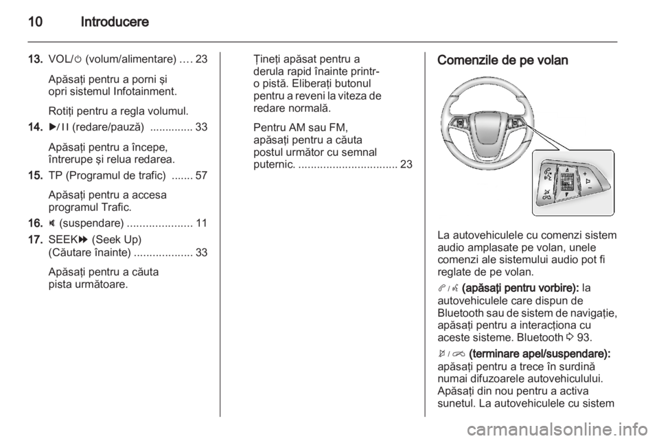 OPEL AMPERA 2013  Manual pentru sistemul Infotainment (in Romanian) 