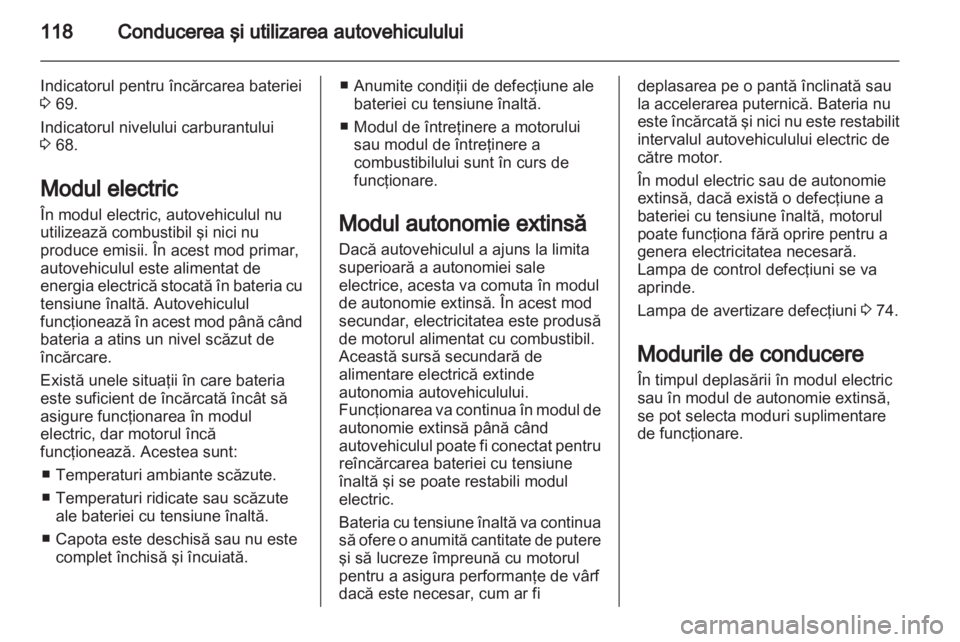 OPEL AMPERA 2013  Manual de utilizare (in Romanian) 