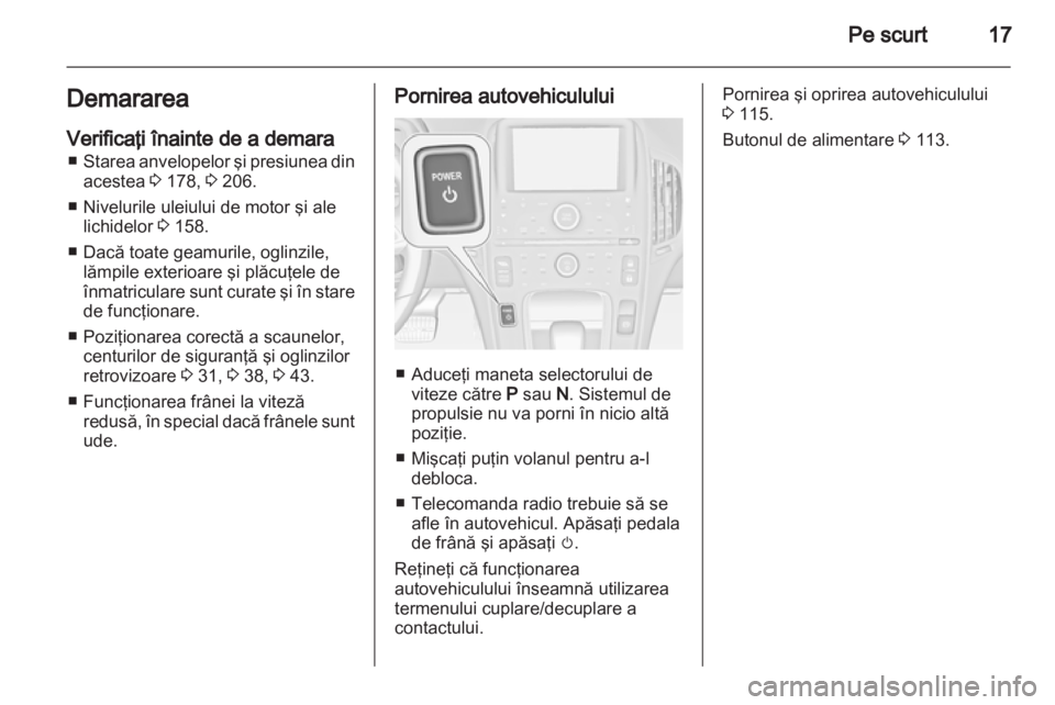 OPEL AMPERA 2013  Manual de utilizare (in Romanian) 