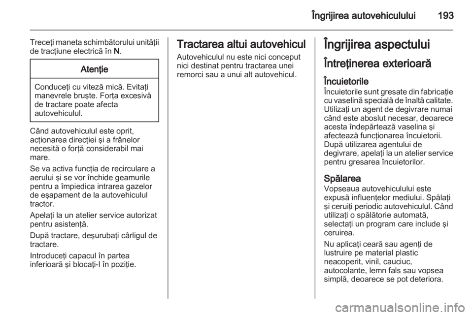 OPEL AMPERA 2013  Manual de utilizare (in Romanian) 