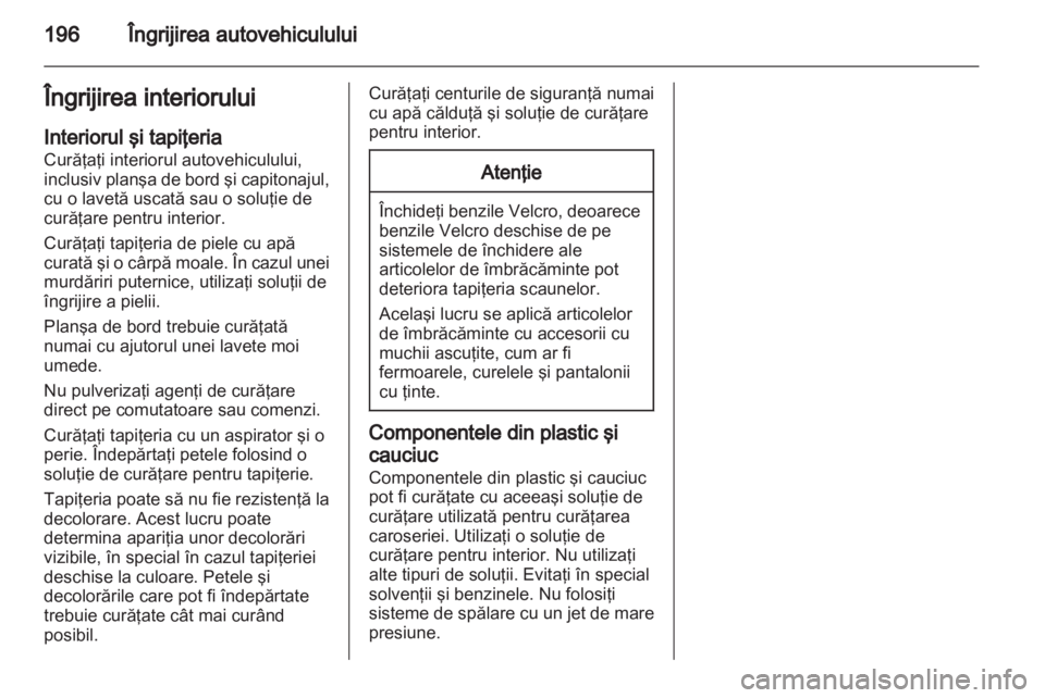 OPEL AMPERA 2013  Manual de utilizare (in Romanian) 