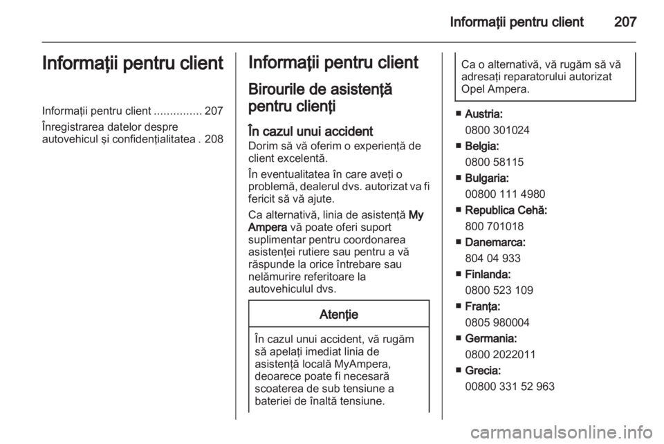 OPEL AMPERA 2013  Manual de utilizare (in Romanian) 