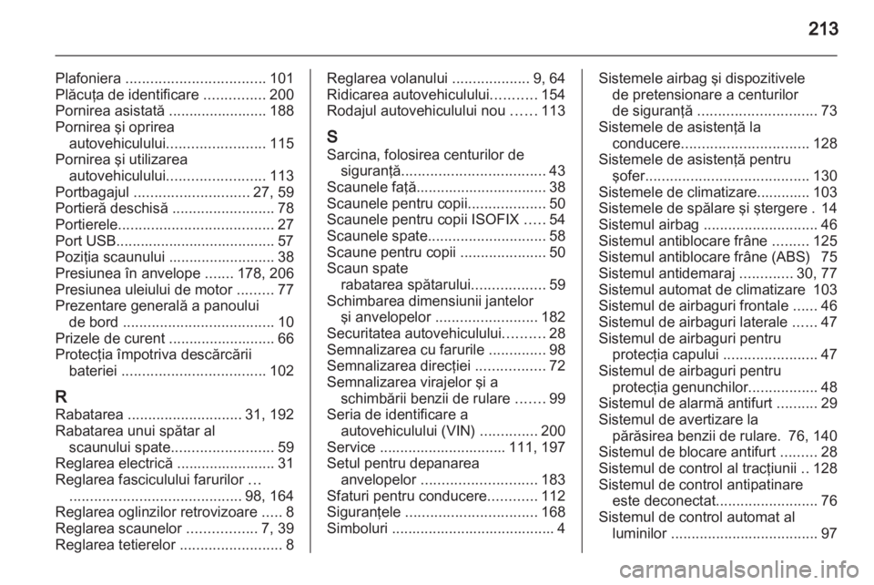 OPEL AMPERA 2013  Manual de utilizare (in Romanian) 