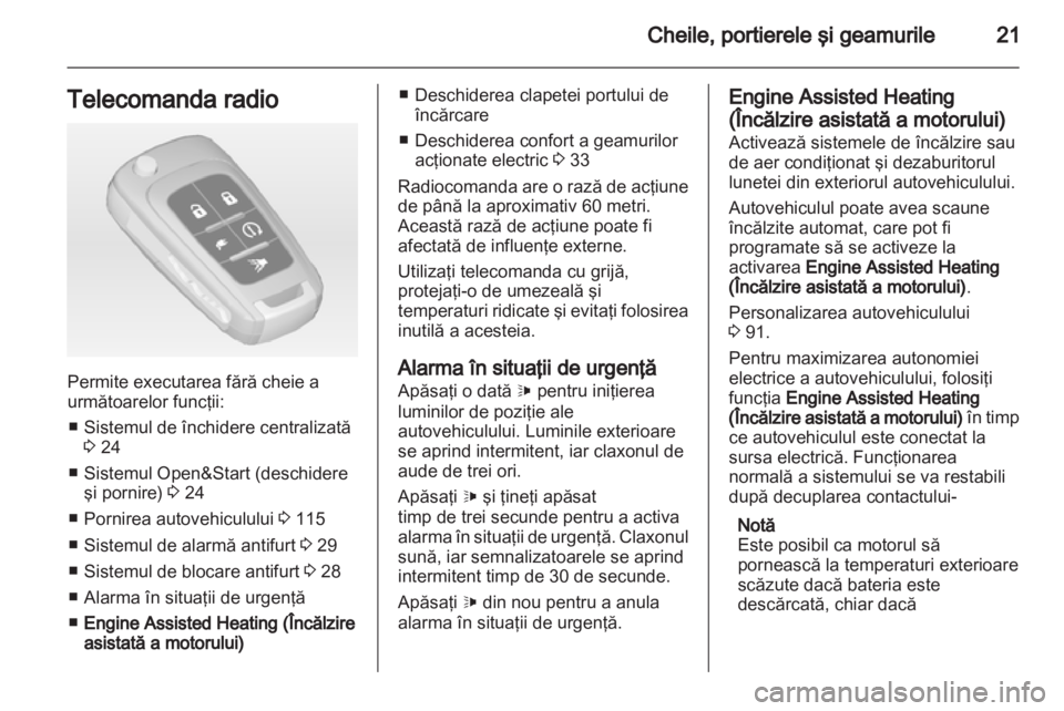 OPEL AMPERA 2013  Manual de utilizare (in Romanian) 