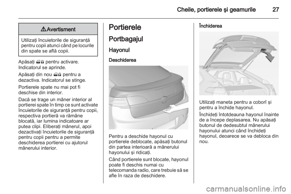 OPEL AMPERA 2013  Manual de utilizare (in Romanian) 