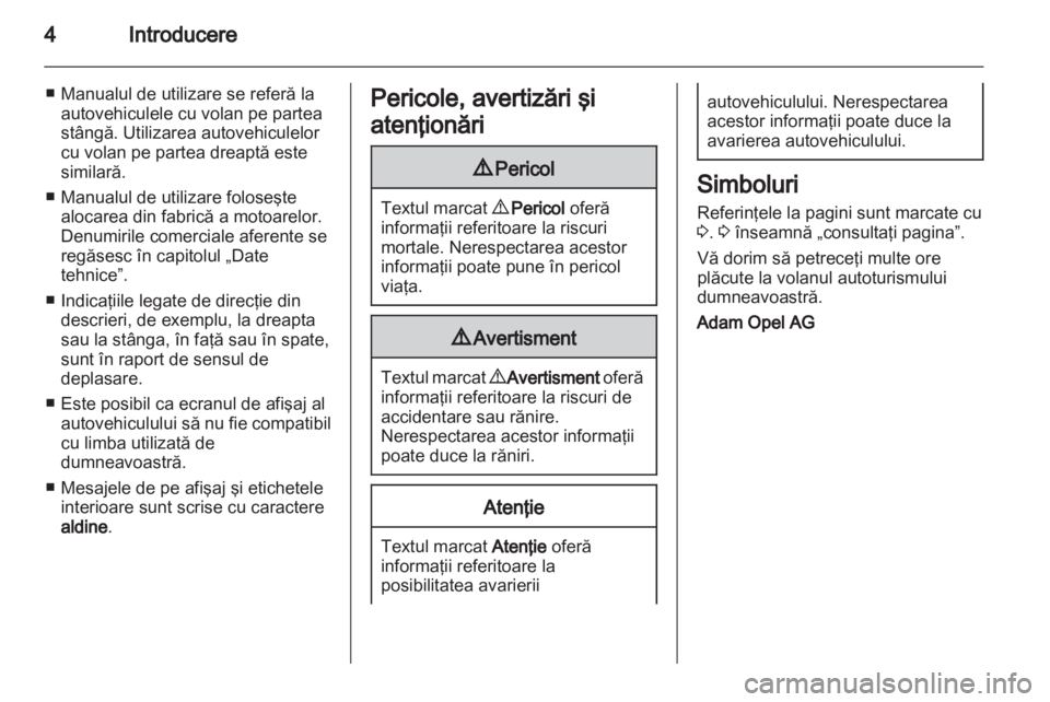 OPEL AMPERA 2013  Manual de utilizare (in Romanian) 