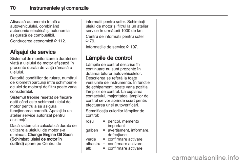 OPEL AMPERA 2013  Manual de utilizare (in Romanian) 