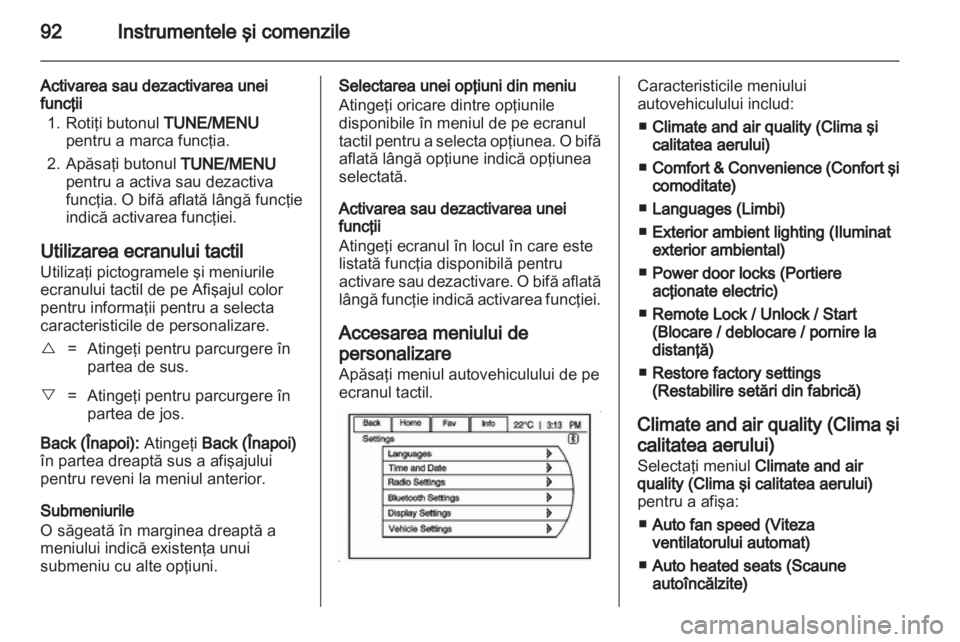 OPEL AMPERA 2013  Manual de utilizare (in Romanian) 