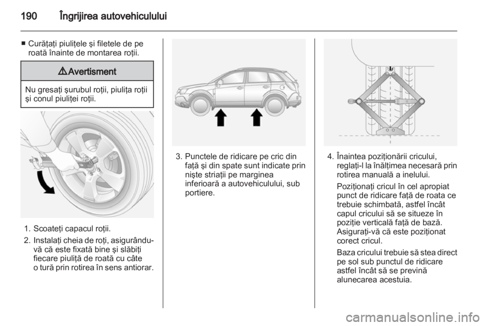 OPEL ANTARA 2011  Manual de utilizare (in Romanian) 