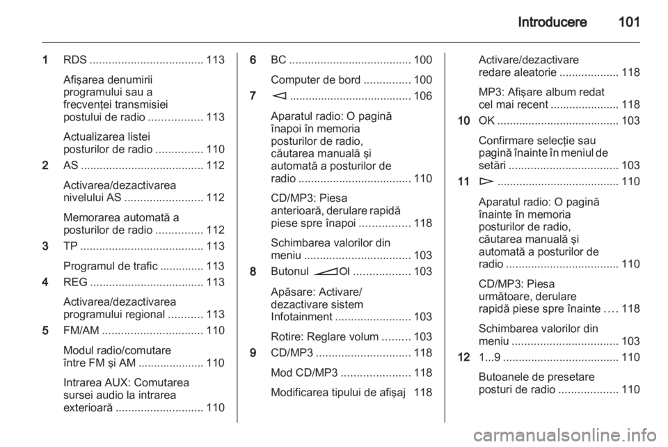 OPEL ANTARA 2012  Manual pentru sistemul Infotainment (in Romanian) 