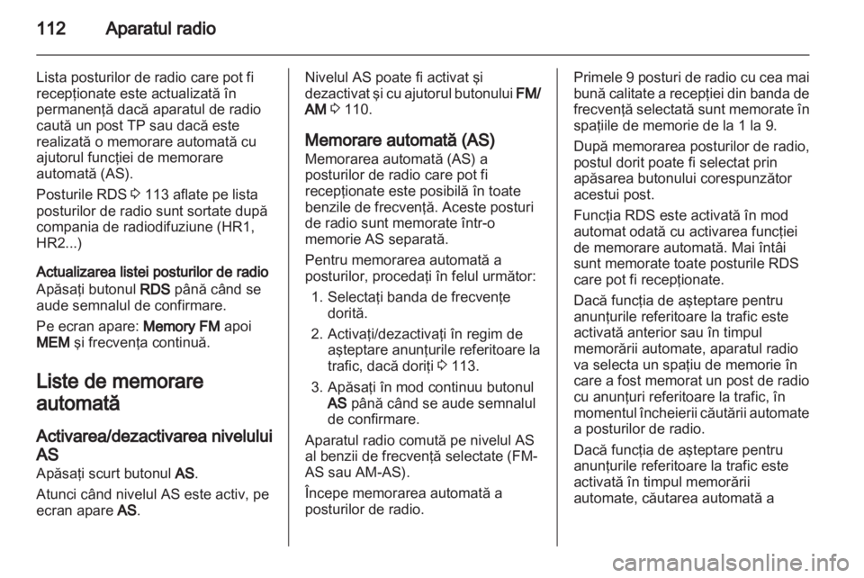 OPEL ANTARA 2012  Manual pentru sistemul Infotainment (in Romanian) 