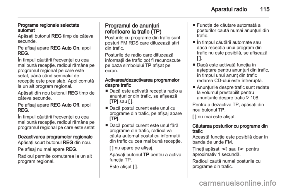 OPEL ANTARA 2012  Manual pentru sistemul Infotainment (in Romanian) 