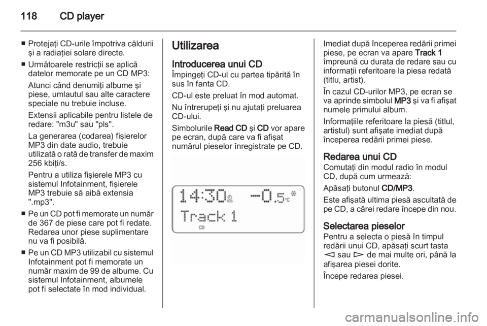 OPEL ANTARA 2012  Manual pentru sistemul Infotainment (in Romanian) 