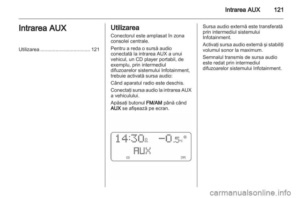 OPEL ANTARA 2012  Manual pentru sistemul Infotainment (in Romanian) 