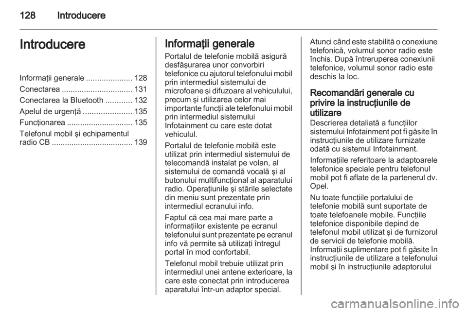 OPEL ANTARA 2012  Manual pentru sistemul Infotainment (in Romanian) 