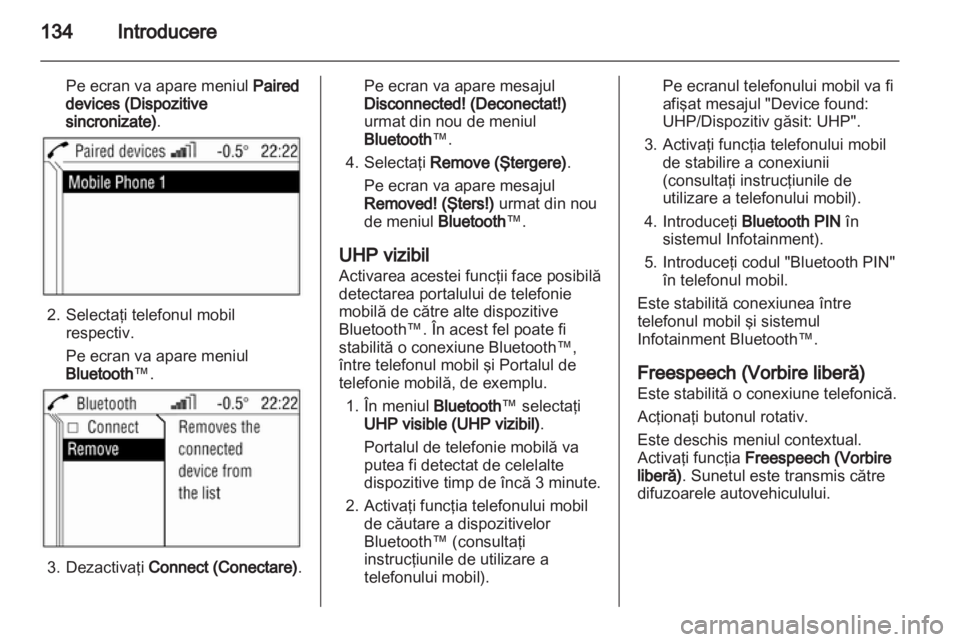 OPEL ANTARA 2012  Manual pentru sistemul Infotainment (in Romanian) 
