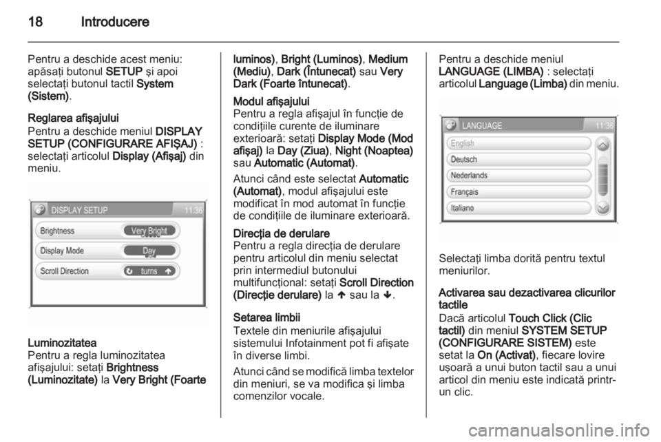 OPEL ANTARA 2012  Manual pentru sistemul Infotainment (in Romanian) 