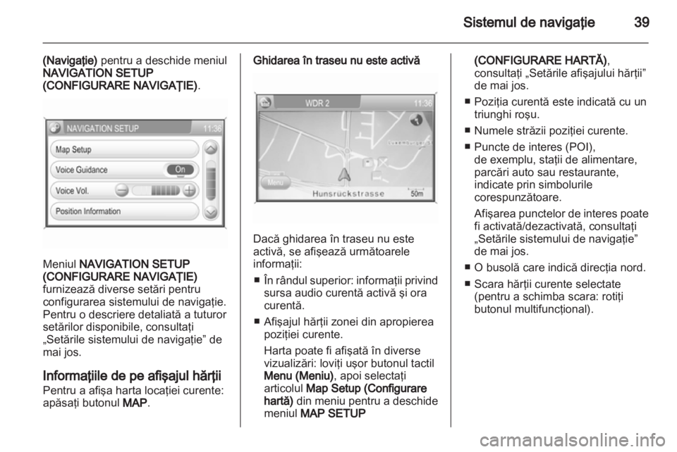 OPEL ANTARA 2012  Manual pentru sistemul Infotainment (in Romanian) 