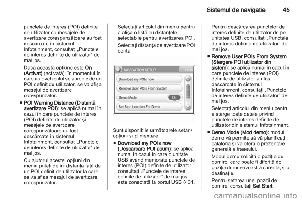 OPEL ANTARA 2012  Manual pentru sistemul Infotainment (in Romanian) 
