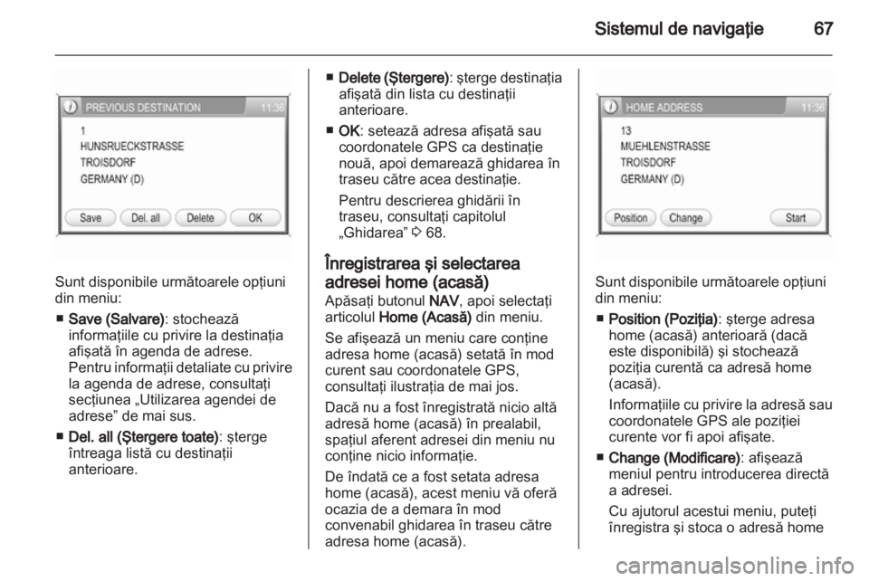 OPEL ANTARA 2012  Manual pentru sistemul Infotainment (in Romanian) 