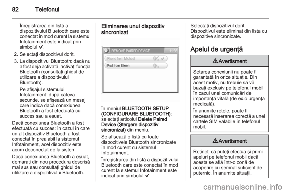 OPEL ANTARA 2012  Manual pentru sistemul Infotainment (in Romanian) 