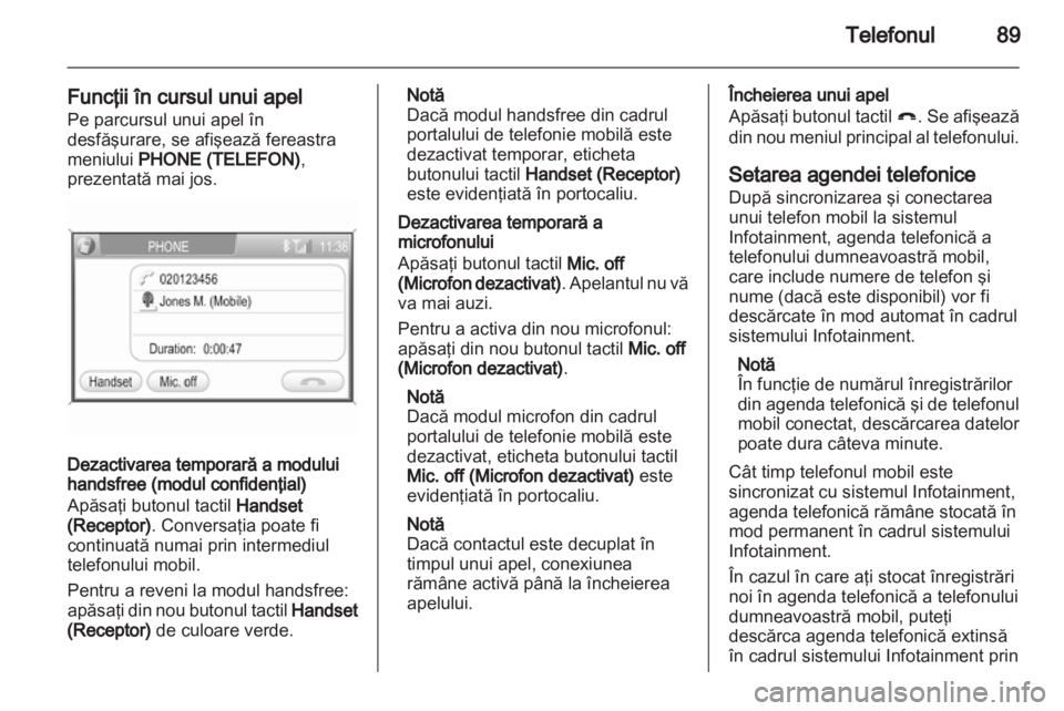 OPEL ANTARA 2012  Manual pentru sistemul Infotainment (in Romanian) 