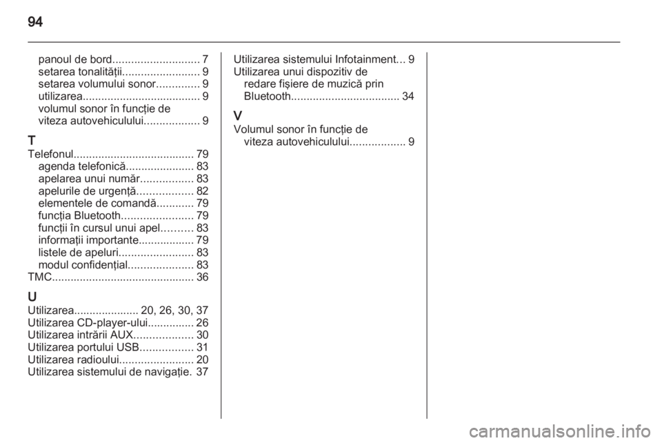 OPEL ANTARA 2012  Manual pentru sistemul Infotainment (in Romanian) 