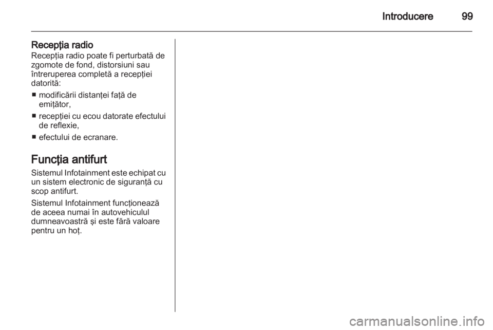 OPEL ANTARA 2012  Manual pentru sistemul Infotainment (in Romanian) 