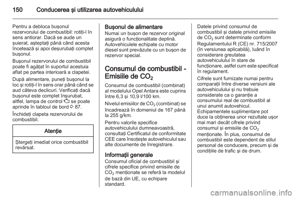OPEL ANTARA 2012.5  Manual de utilizare (in Romanian) 