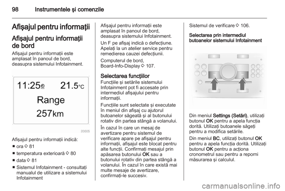 OPEL ANTARA 2013.5  Manual de utilizare (in Romanian) 