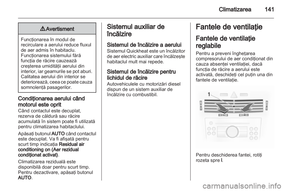 OPEL ASTRA H 2011  Manual de utilizare (in Romanian) 