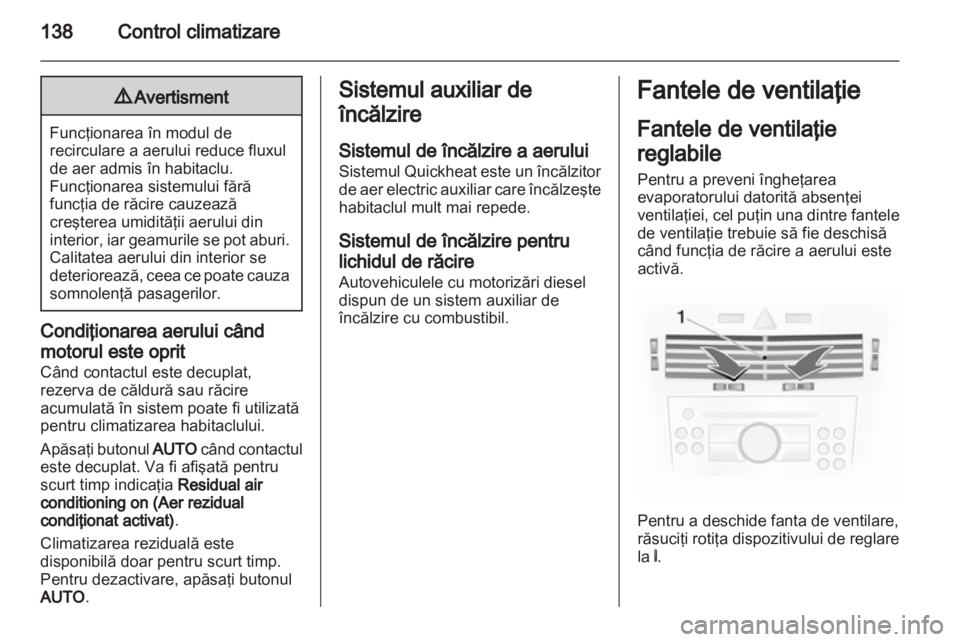 OPEL ASTRA H 2012  Manual de utilizare (in Romanian) 