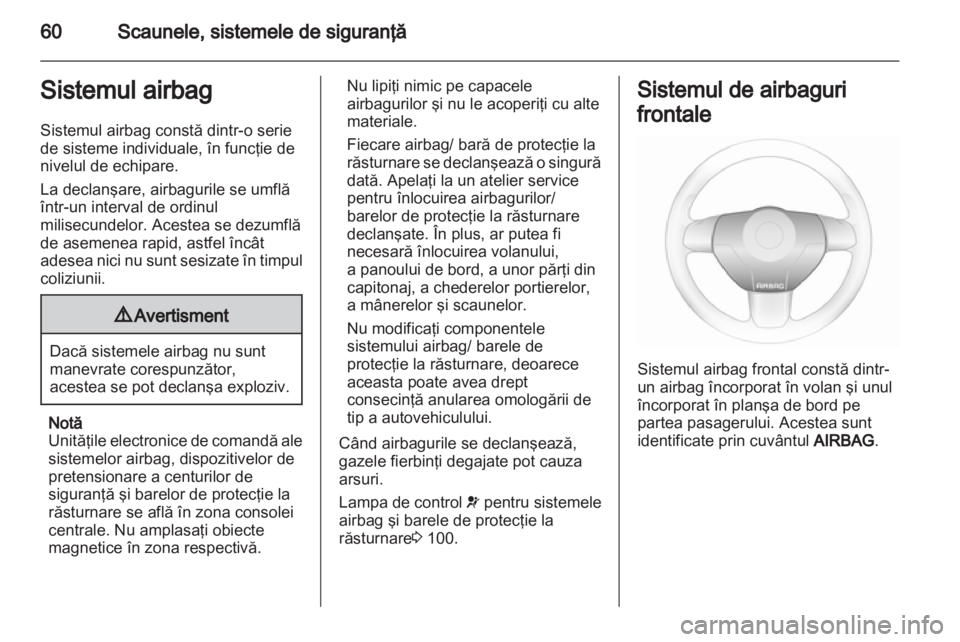 OPEL ASTRA H 2012  Manual de utilizare (in Romanian) 